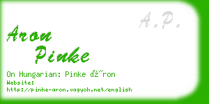 aron pinke business card